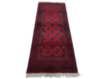 2 Meter Red Afghan Bukhara Handmade Runner 194 x 86 CM - Image 2
