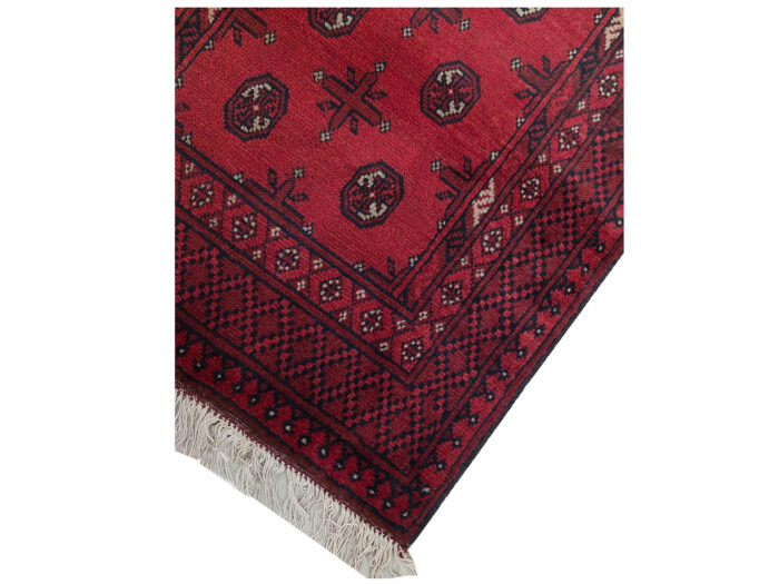 2 Meter Red Afghan Bukhara Handmade Runner 194 x 86 CM - Image 4