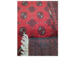 2 Meter Red Afghan Bukhara Handmade Runner 194 x 86 CM - Image 5