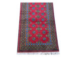 Red Kunduz Hand-knotted Carpet 294 x 82 cm - Image 3
