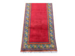 Red Kunduz Hand-knotted Carpet Runner 250 x 80 cm - Image 3