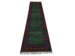 Green Kunduz Classic Hand-knotted Runner 292 x 78 CM - Image 2