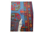 Blue Afghan Kunduz Hand-knotted Carpet 118 x 82 CM - Image 5