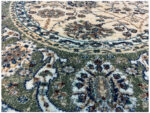 Turkish Round Carpet 160x160cm – Green & Cream Persian Design Polyester Rug - Image 5