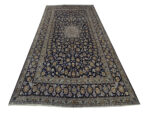 Stunning Pre-loved Navy Kashan Carpet 410 x 305cm - Image 2