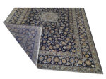 Stunning Pre-loved Navy Kashan Carpet 410 x 305cm - Image 6