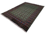 Green Color Afghan Kunduz Bukhara Design Carpet 295 x 202 CM - Image 3