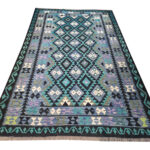 Pure wool Afghan Handwoven Choubi Kilim 266 x 190 cm