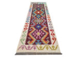 Stunning Afghan Handwoven choubi Kilim 242 x 85cm - Image 2