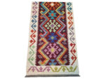 Stunning Afghan Handwoven choubi Kilim 242 x 85cm - Image 3