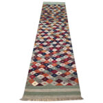Gorgeous Afghan Handwoven Hazara Kilim 346 X 77 cm