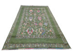 Rare Green Color Afghan Ariana Handmade Carpet 295 x 200 CM - Image 2