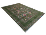 Rare Green Color Afghan Ariana Handmade Carpet 295 x 200 CM - Image 3