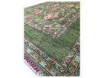 Rare Green Color Afghan Ariana Handmade Carpet 295 x 200 CM - Image 5