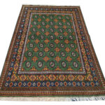 Fine Green Kunduz Hand-knotted Carpet 198 x 154 cm