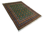 Fine Green Kunduz Hand-knotted Carpet 198 x 154 cm - Image 3