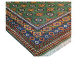 Fine Green Kunduz Hand-knotted Carpet 198 x 154 cm - Image 4