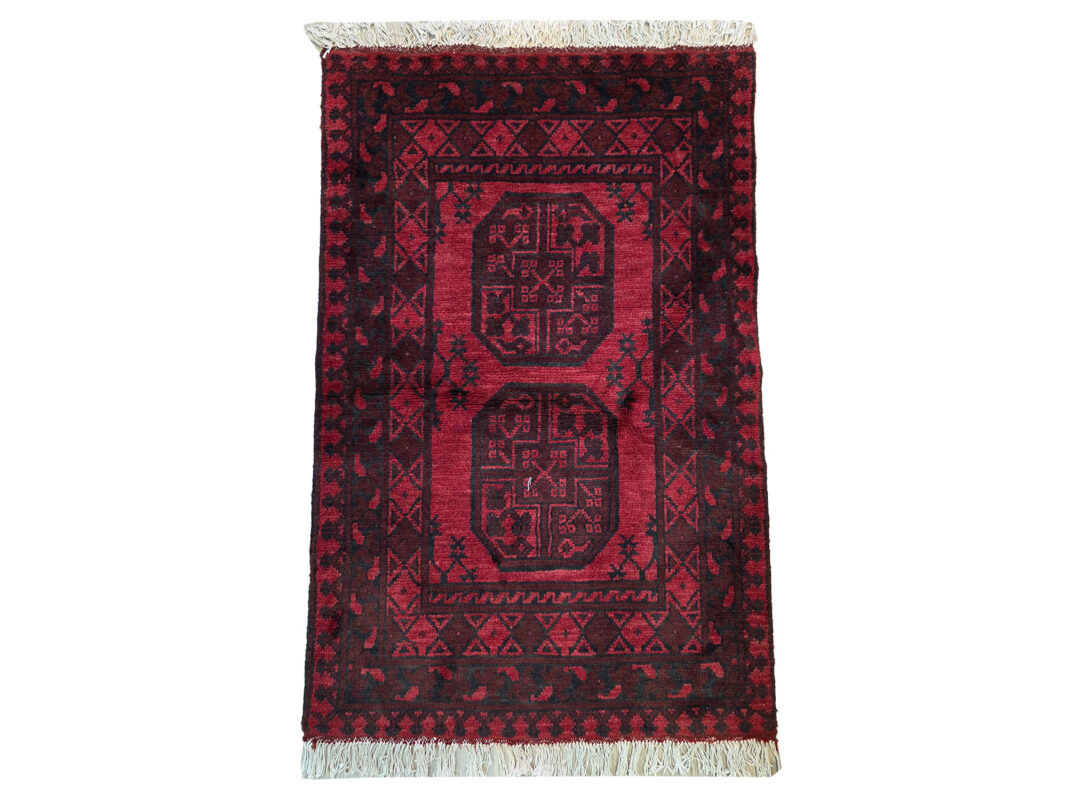 Red Afghan Handmade Carpet