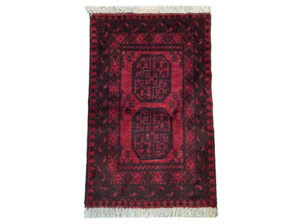 Red Afghan Handmade Carpet