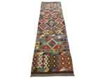 Incredible Afghan Handwoven Choubi Kilim Runner 198 x 64 CM - Image 2