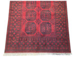 Red Afghan Elephant Foot Design Hand-knotted Carpet 249 x 159 CM - Image 4