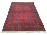Gorgeous Red Afghan Bukharat Design Carpet 195 x 152 CM - Image 2