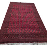 Stunning Red Afghan Bukhara Design Carpet 389 x 284 cm