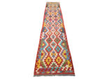 Beautiful Afghan Handwoven choubi Kilim Runner 383 x 80 CM - Image 2