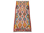 Beautiful Afghan Handwoven choubi Kilim Runner 383 x 80 CM - Image 3