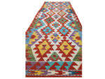 Beautiful Afghan Handwoven choubi Kilim Runner 383 x 80 CM - Image 4