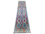 Stunning Afghan Handwoven choubi Kilim 310 x 87 CM - Image 2