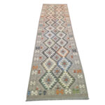 Afghan Handwoven Natural Kilim runner 307 x 83 cm