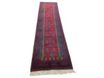 Stunning Afghan Kunduz Hand-knotted Runner 284 x 79 CM - Image 2