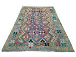 Incredible Handwoven Afghan Choubi Kilim 246 x 178 CM - Image 2