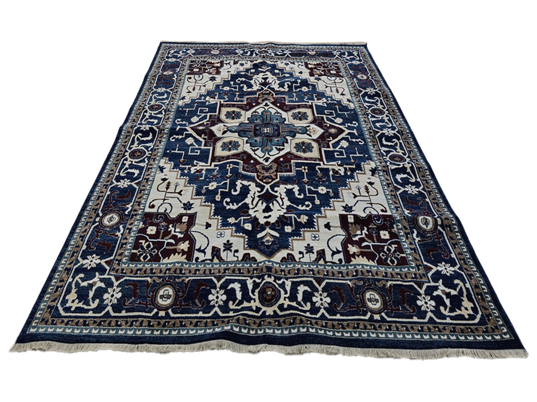 Blue Machine Made Carpet