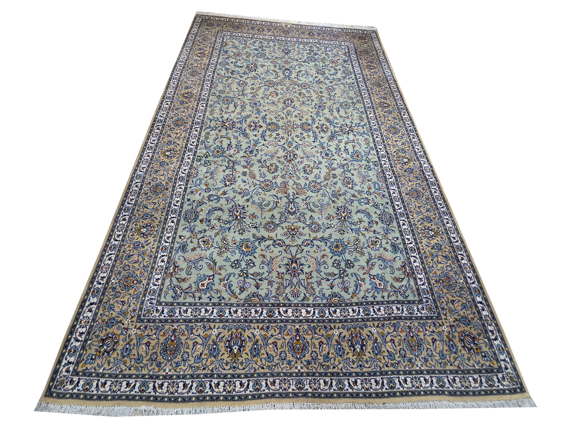 305 387 x 267 1 Gorgeous Persian Hand-knotted Kashan Carpet 387 x 267 cm - Image 1