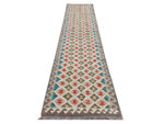 Stunning Afghan handwoven woolen Natural kilim 403 x 76 cm