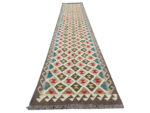 Stunning Afghan handwoven woolen Natural kilim 403 x 76 cm - Image 2