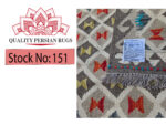 Stunning Afghan handwoven woolen Natural kilim 403 x 76 cm - Image 6