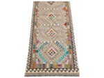 Fine handwoven woolen Natural kilim 280 x 81 cm - Image 3