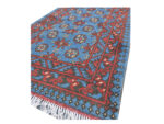 Blue Afghan Kunduz Carpet 300 x 79 cm - Image 4