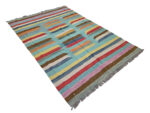Rare Modern Afghan Handwoven Kilim 218 x 145 CM - Image 3