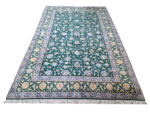 Incredible Hand-knotted Green Nain Carpet 338 x 222 CM - Image 2