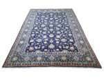 Stunning Navy Persian Hand-knotted Kashan Carpet 350 x 244 CM - Image 2