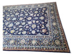 Stunning Navy Persian Hand-knotted Kashan Carpet 350 x 244 CM - Image 4