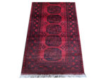 Stunning Red Afghan Hand-knotted Carpet 385 x 82 cm - Image 3