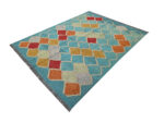 Stunning woolen Handmade Kilim 204 x 153 cm - Image 6
