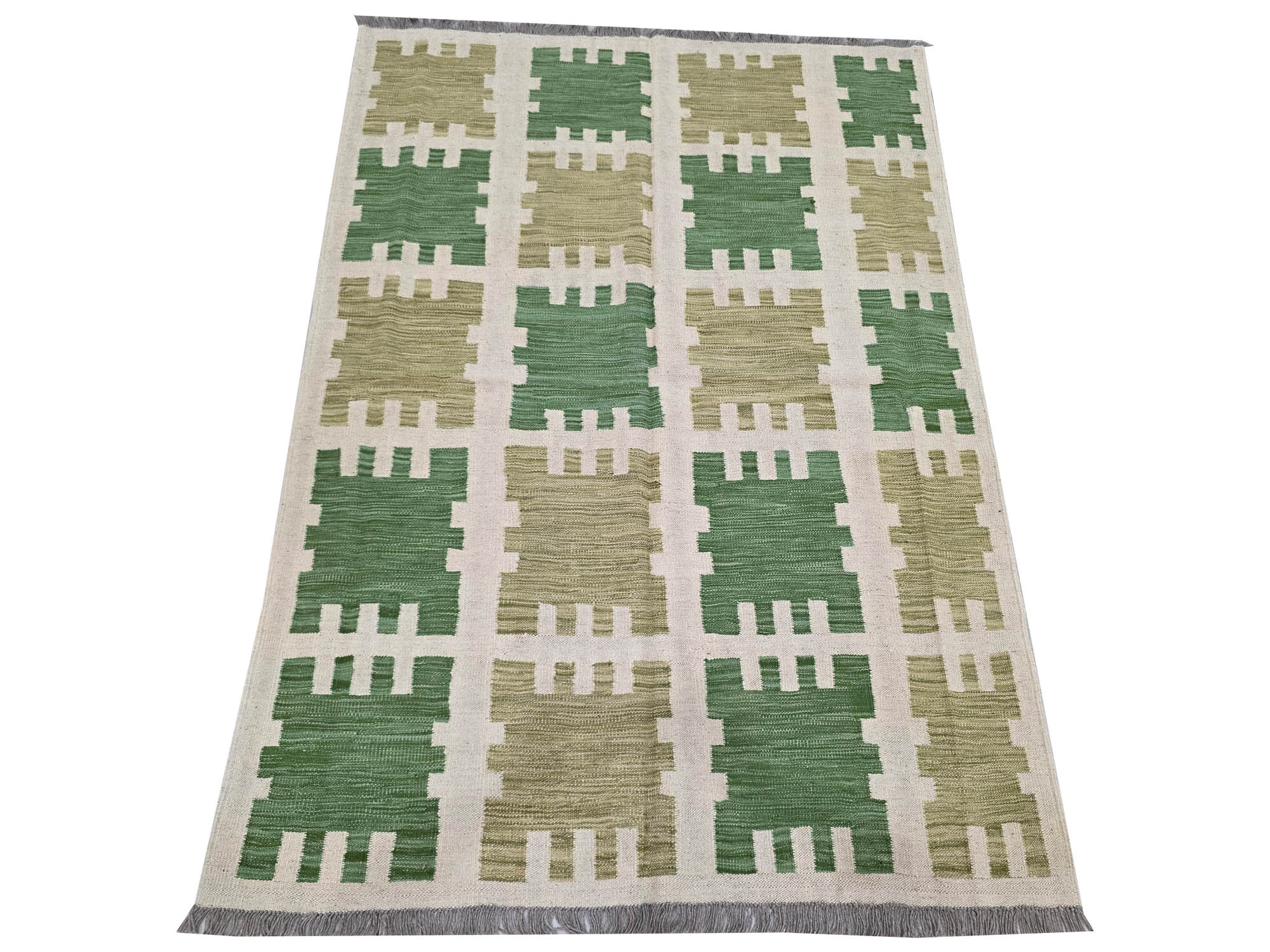 268 198 X 150 1 rare piece modern woolen Handmade Kilim 198 X 150 cm - Image 1