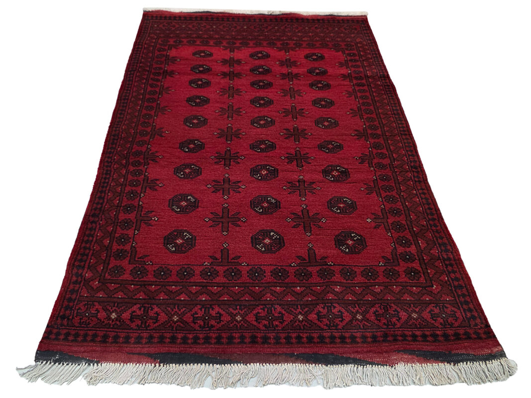 Red Afghan Bukhara Carpet