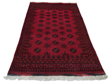 Red Afghan Bukhara Carpet